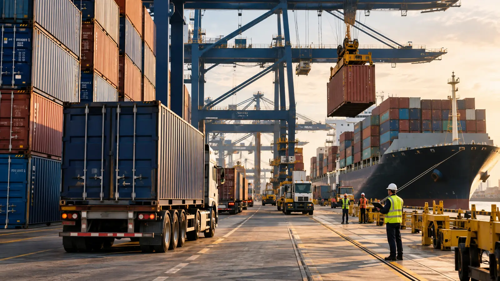 Container terminal operations illustrating demurrage and detention planning